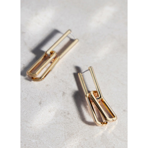 Mint Velvet Gold Tone Link Earrings
